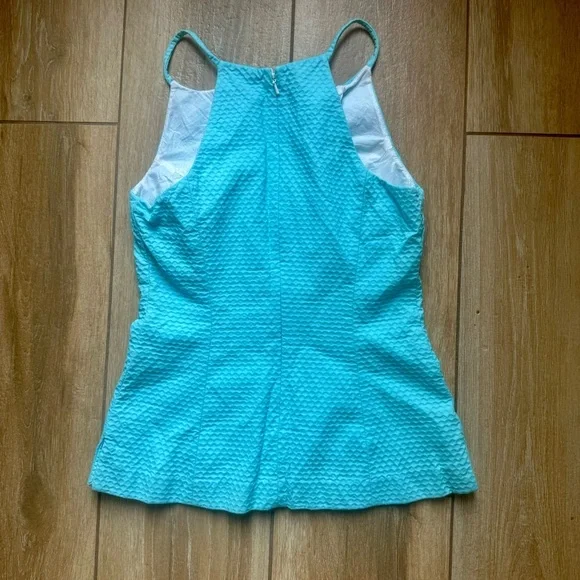 Lilly Pulitzer Magnolia Breakwater Blue and White Embroidered Top Sz 00 - Picture 5 of 6